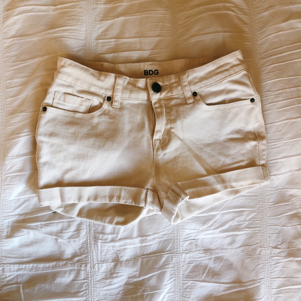 Urban Outfitters Mid-Rise White Jean Short